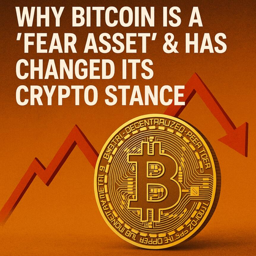 Why Bitcoin Is a ‘Fear Asset’ & Has Changed Its Crypto Stance Why Bitcoin Is A 'fear Asset' & Has Changed Its Crypto Stance