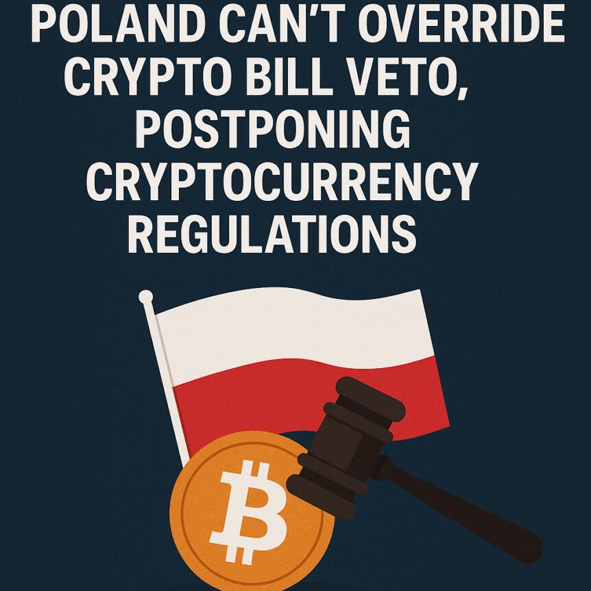 Poland Can’t Override Crypto Bill Veto, Postponing Cryptocurrency Regulations