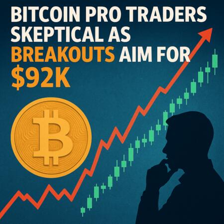 Bitcoin Pro Traders Skeptical As Breakouts Aim For $92k