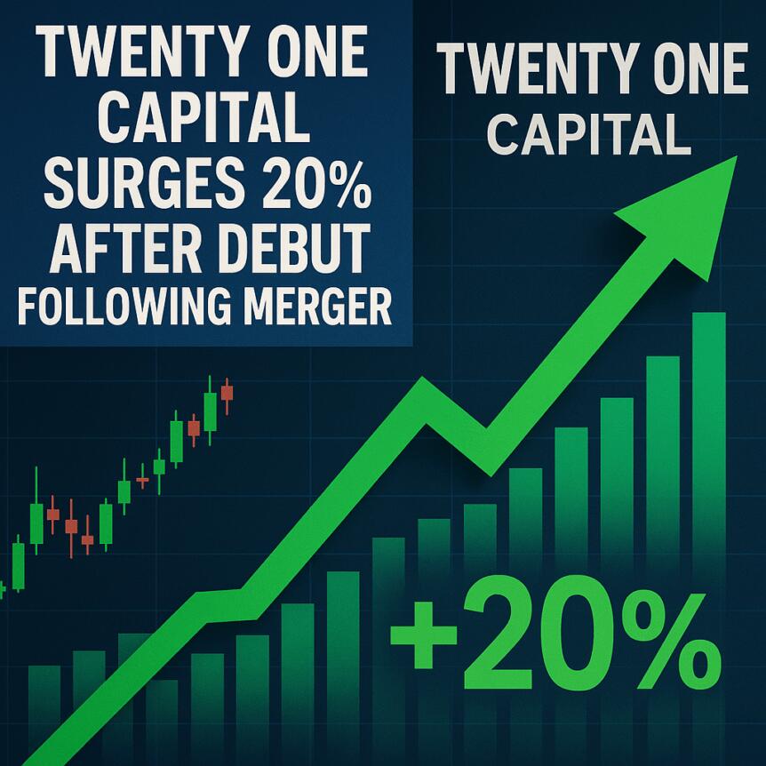 Twenty One Capital Surges 20% After Debut Following Merger Twenty One Capital Surges 20% After Debut Following Merger