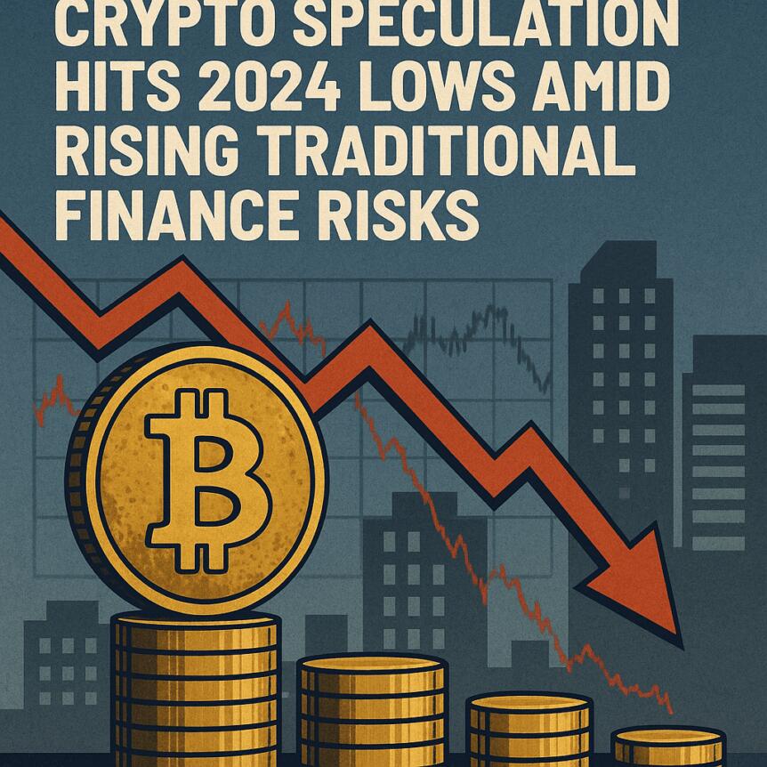 Crypto Speculation Hits 2024 Lows Amid Rising Traditional Finance Risks