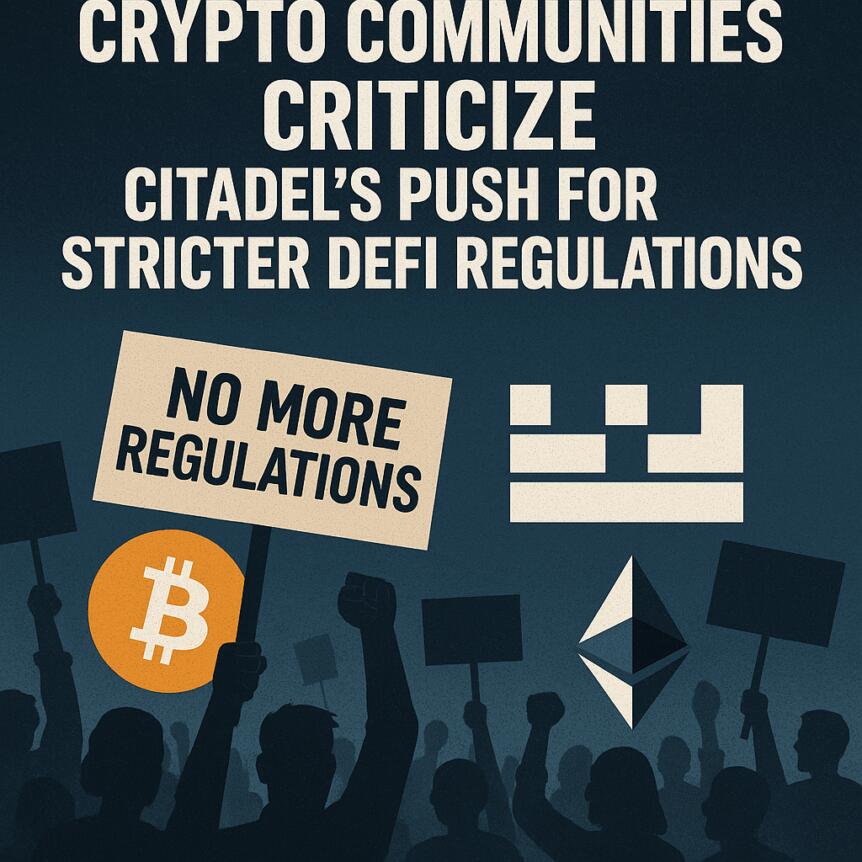 Crypto Communities Criticize Citadel’s Push for Stricter DeFi Regulations