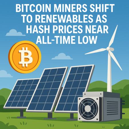 Bitcoin Miners Shift to Renewables as Hash Prices Near All-Time Low Bitcoin Miners Shift To Renewables As Hash Prices Near All-Time Low