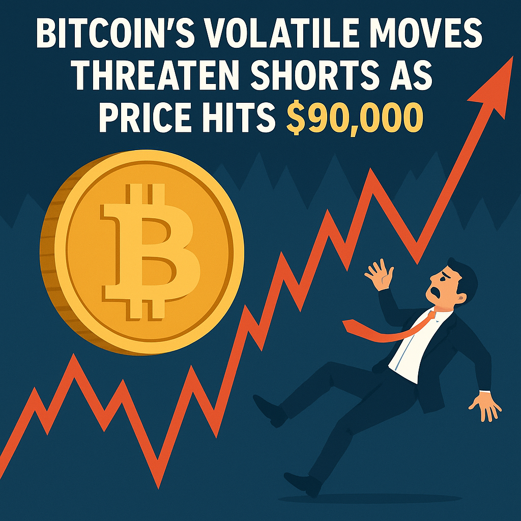 Bitcoin’s Volatile Moves Threaten Shorts as Price Hits $90,000