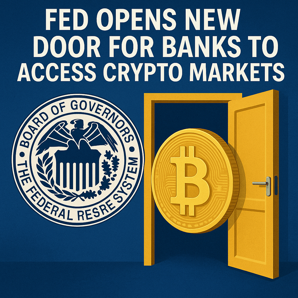 Fed Opens New Door for Banks to Access Crypto Markets