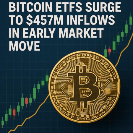 Bitcoin Etfs Surge To $457m Inflows In Early Market Move