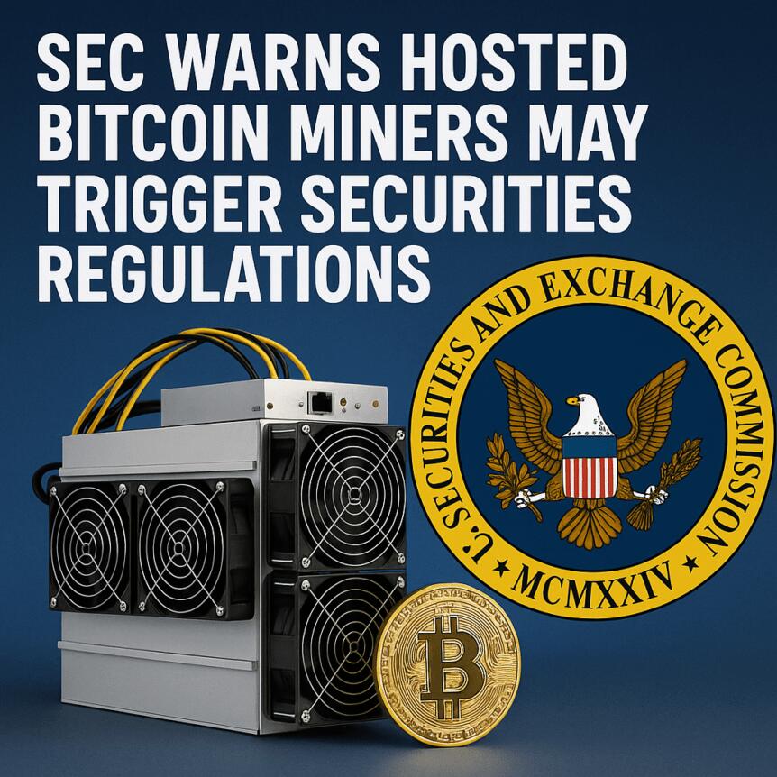 Sec Warns Hosted Bitcoin Miners May Trigger Securities Regulations
