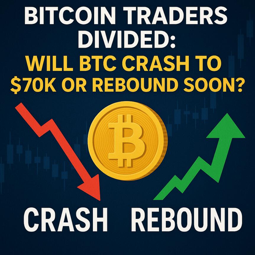 Bitcoin Traders Divided: Will BTC Crash to $70K or Rebound Soon?