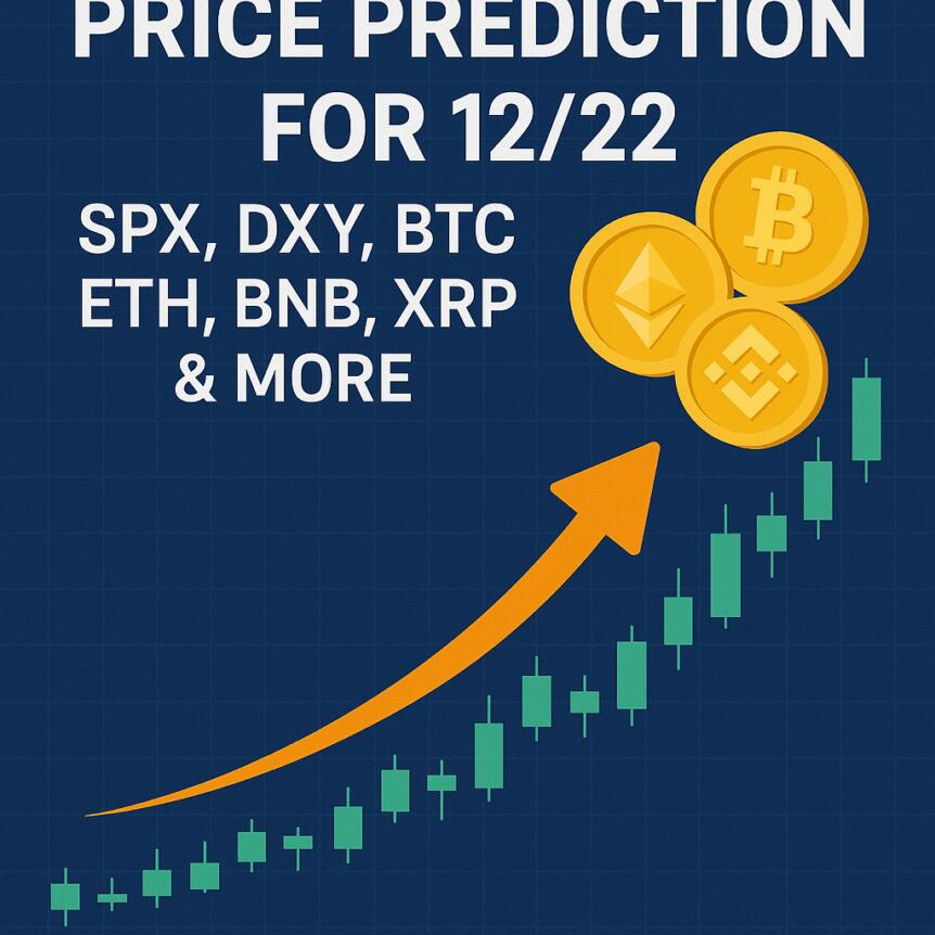 Price Predictions for 12/22: SPX, DXY, BTC, ETH, BNB, XRP & More