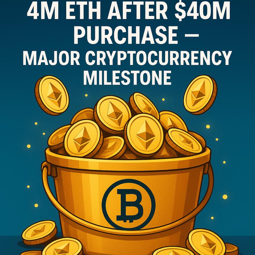 Bitmine Hits Over 4M ETH After $40M Purchase — Major Cryptocurrency Milestone