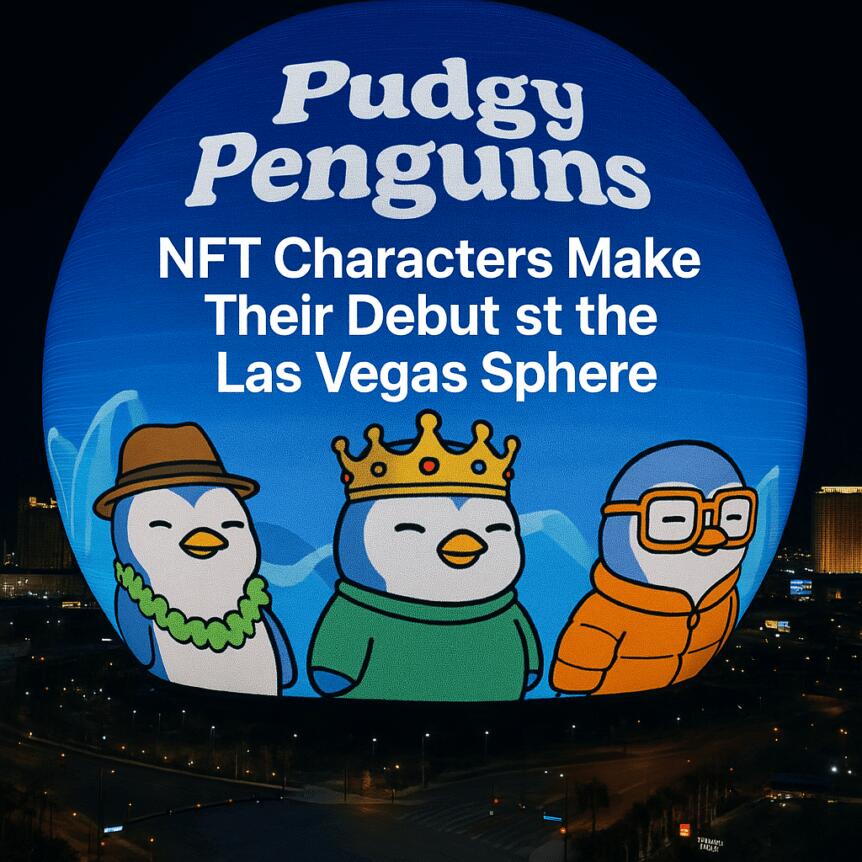 Pudgy Penguins NFT Characters Make Their Debut at the Las Vegas Sphere