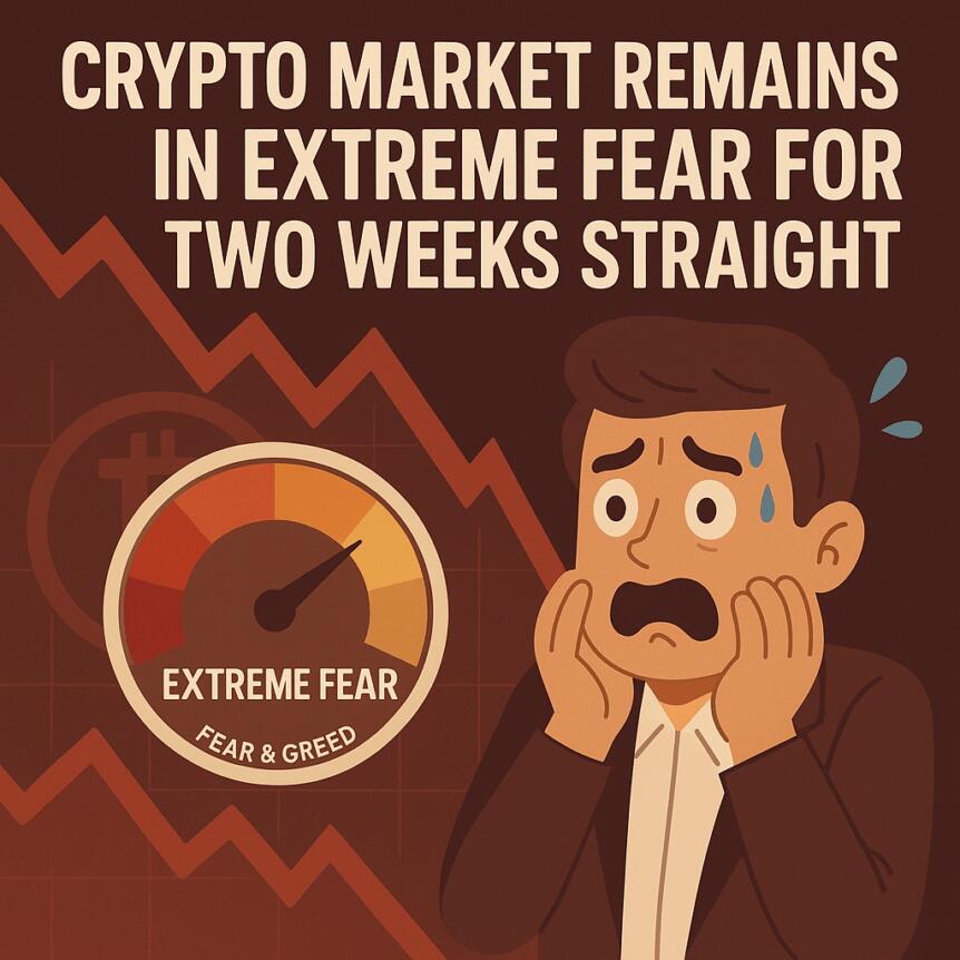 Crypto Market Remains in Extreme Fear for Two Weeks Straight