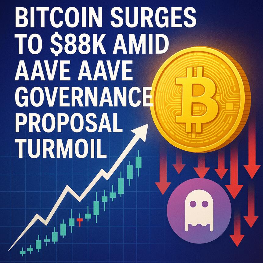 Bitcoin Surges to $88K Amid Aave Governance Proposal Turmoil