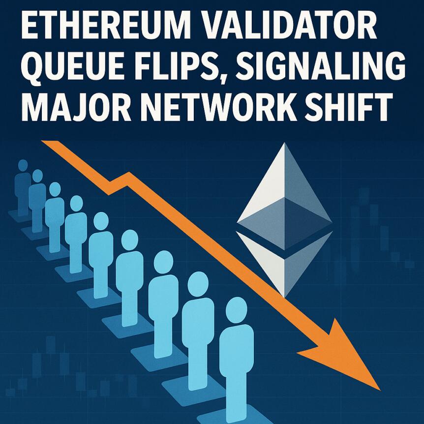 Ethereum Validator Queue Flips, Signaling Major Network Shift