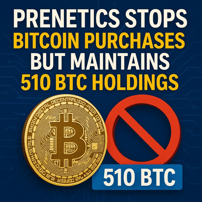 Prenetics Stops Bitcoin Purchases but Maintains 510 BTC Holdings