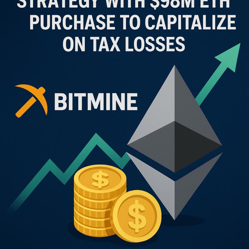 BitMine Boosts Year-End Strategy with $98M ETH Purchase to Capitalize on Tax Losses