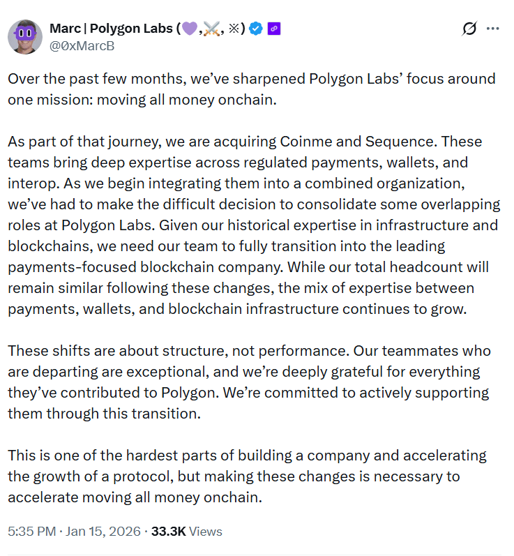Layoffs at Polygon