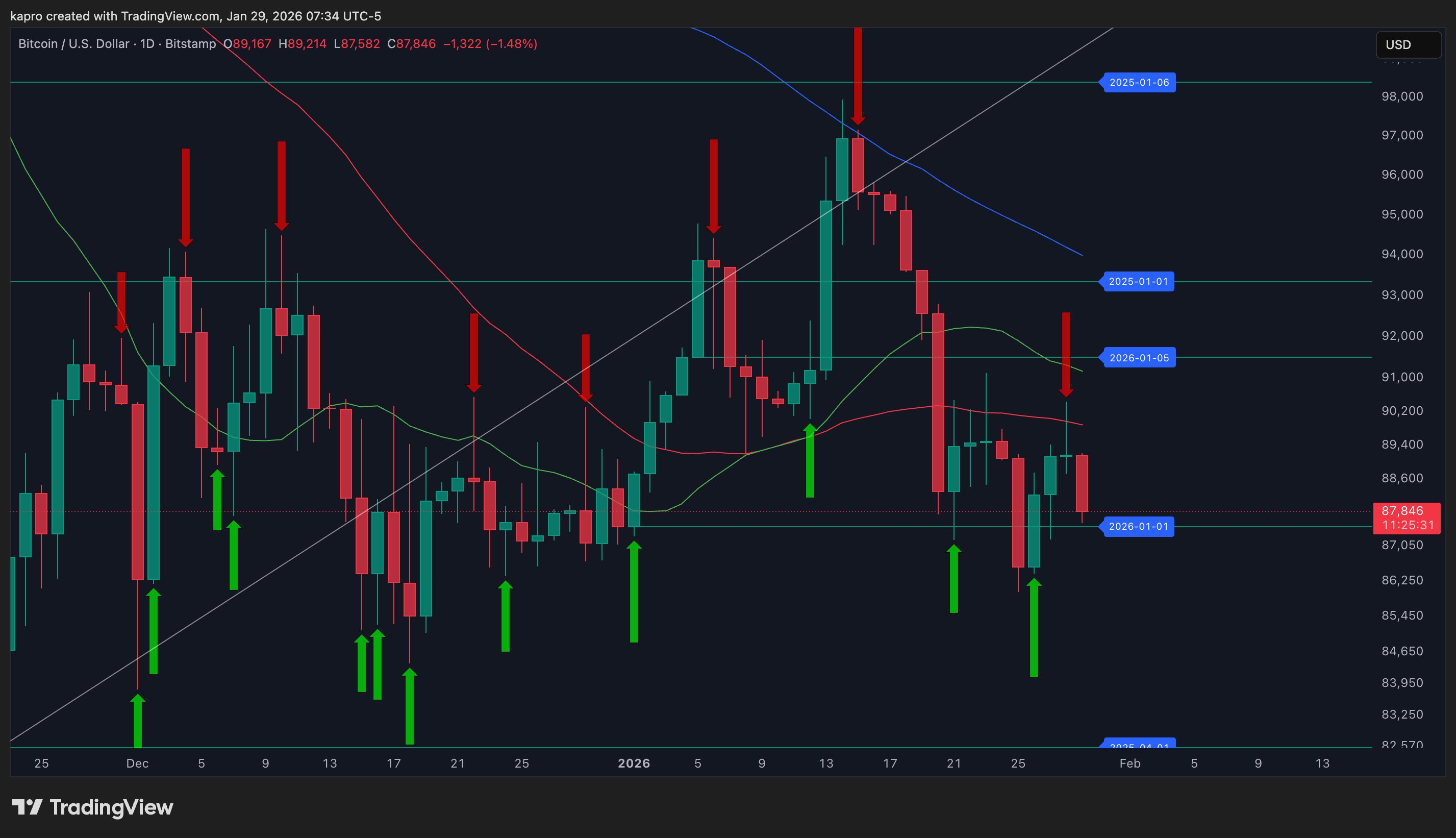 BTC/USD 1-day candle chart