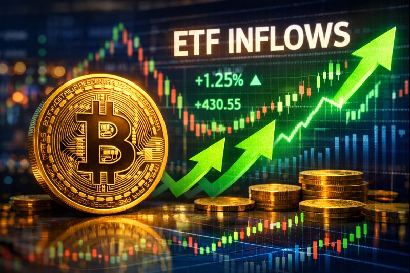 Bitcoin Climbs To Two-Month High As Etf Inflows Return