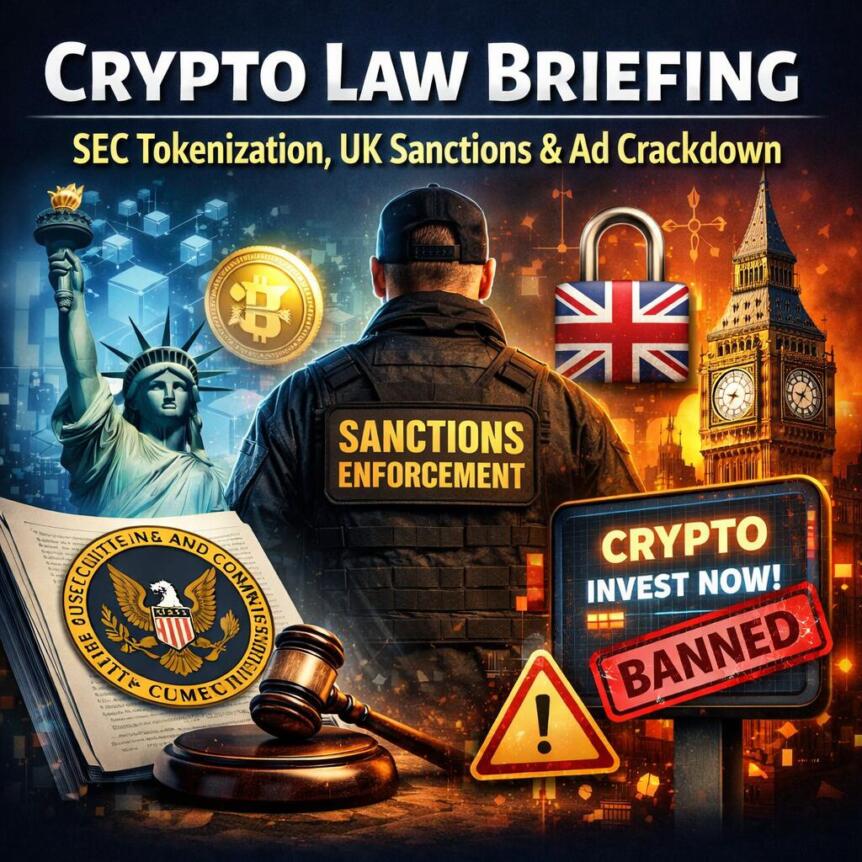 Crypto Law Briefing: SEC Tokenization Guidance, UK Sanctions and Ads Crackdown