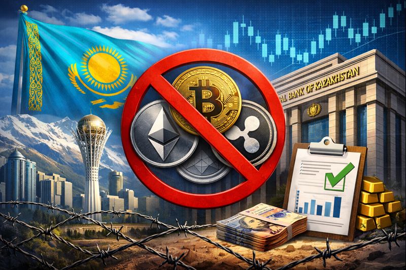 Kazakhstan Bans Cryptocurrency Trading for Central Bank-approved assets