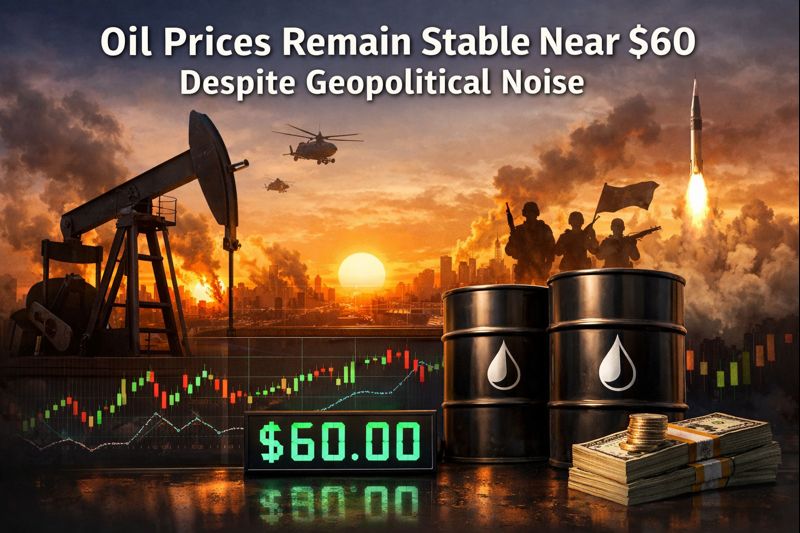Oil Prices Remain Stable Near $60 Despite Geopolitical Noise