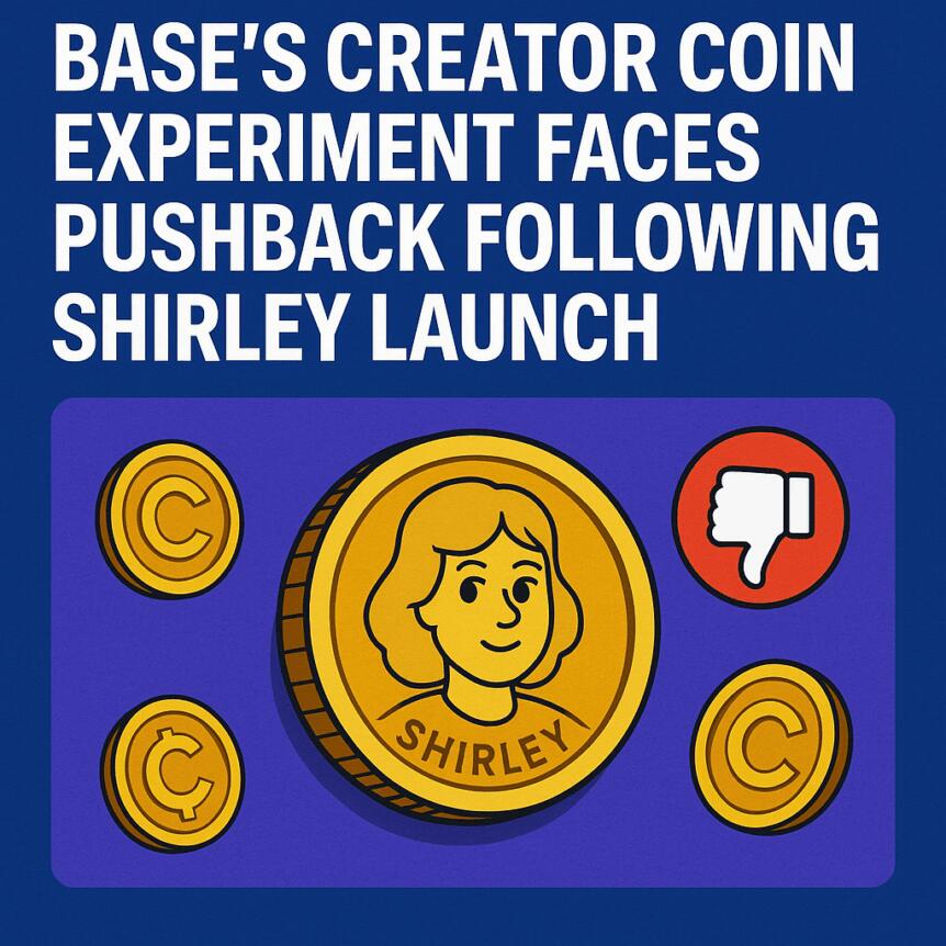 Base’s Creator Coin Experiment Faces Pushback Following Shirley Launch