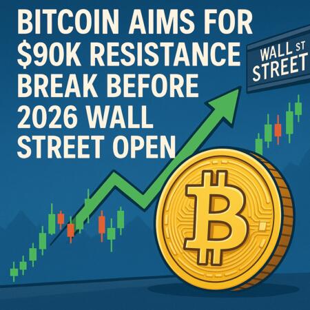 Bitcoin Aims for $90K Resistance Break Before 2026 Wall Street Open Bitcoin Aims For $90k Resistance Break Before 2026 Wall Street Open