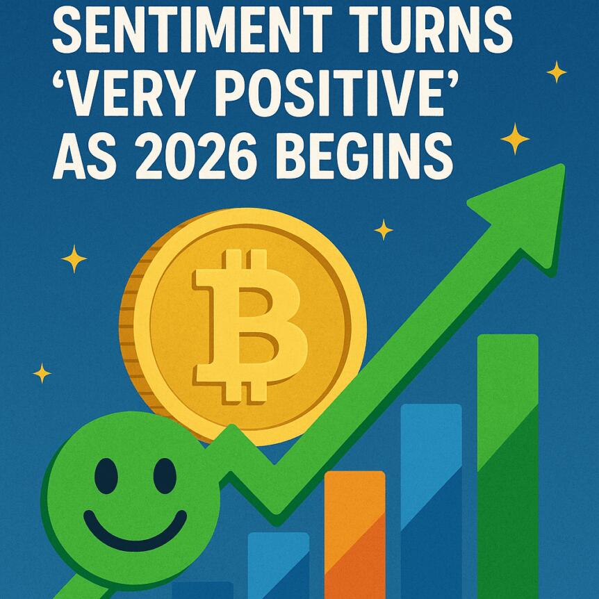 Crypto Market Sentiment Turns ‘Very Positive’ as 2026 Begins