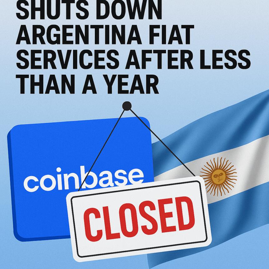 Coinbase Shuts Down Argentina Fiat Services After Less Than a Year