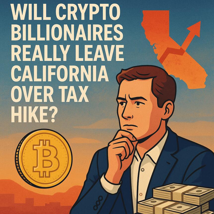 ¿Los multimillonarios cripto realmente dejarán California por el aumento de impuestos?