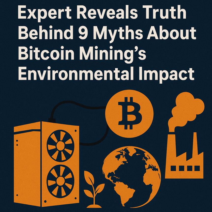 Expert Reveals Truth Behind 9 Myths About Bitcoin Mining’s Environmental Impact