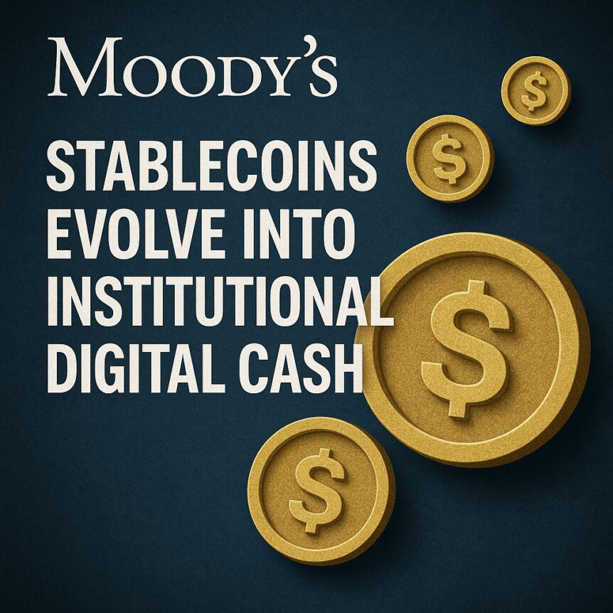 Moody’s: Stablecoins Evolve into Institutional Digital Cash