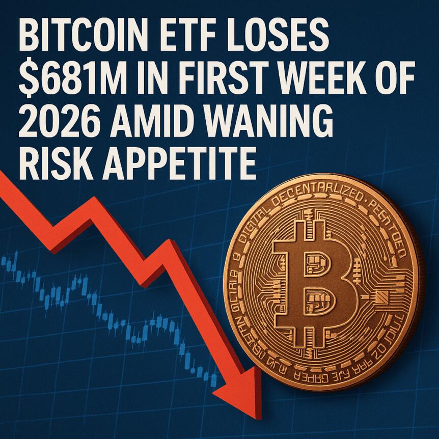 Bitcoin ETF Loses $681M in First Week of 2026 Amid Waning Risk Appetite