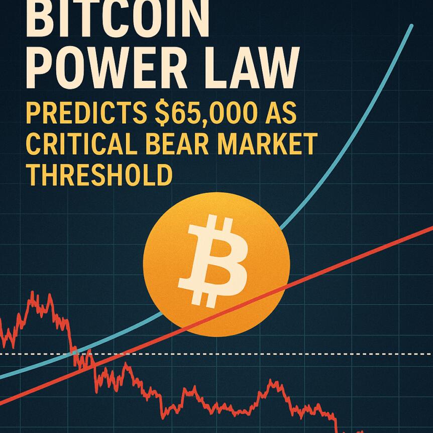 Bitcoin Power Law Predicts $65,000 as Critical Bear Market Threshold