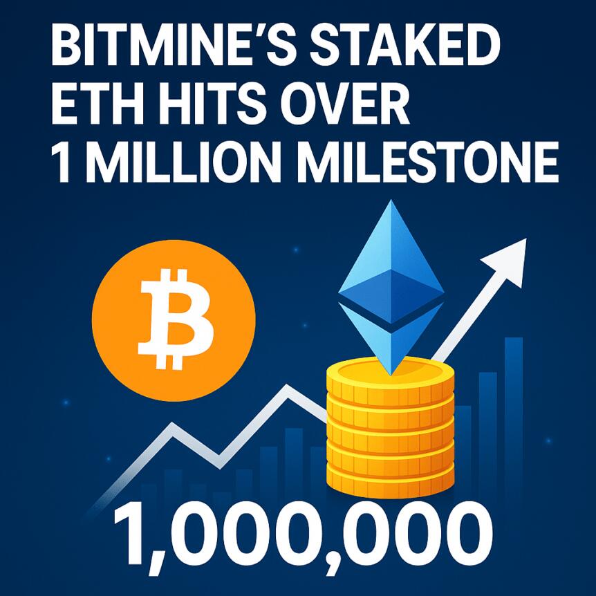 BitMine’s Staked ETH Hits Over 1 Million Milestone