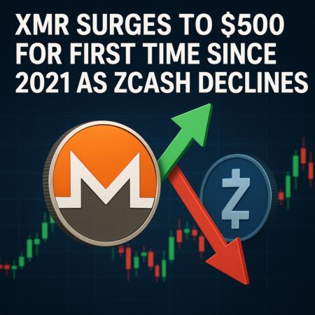 Xmr Surges To $500 For First Time Since 2021 As Zcash Declines