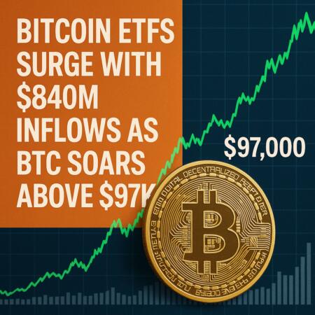 Bitcoin Etfs Surge With $840m Inflows As Btc Soars Above $97k