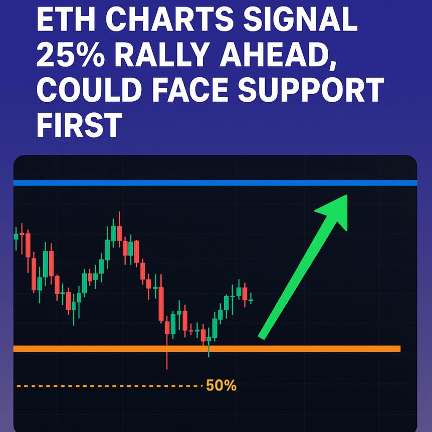 ETH Charts Signal 25% Rally Ahead, Could Face Support First