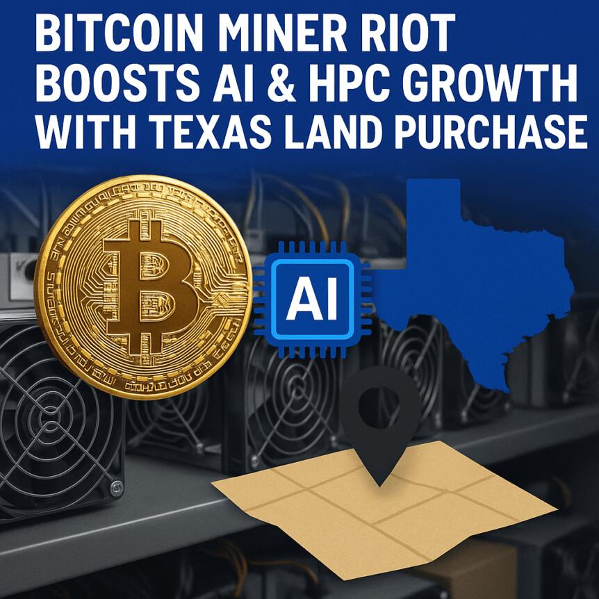 Bitcoin Miner Riot Boosts AI & HPC Growth with Texas Land Purchase