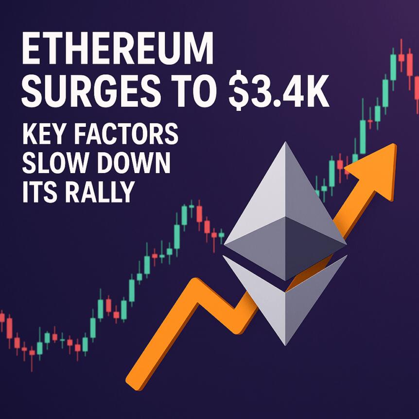 Ethereum Surges To $3.4k: Key Factors Slow Down Its Rally