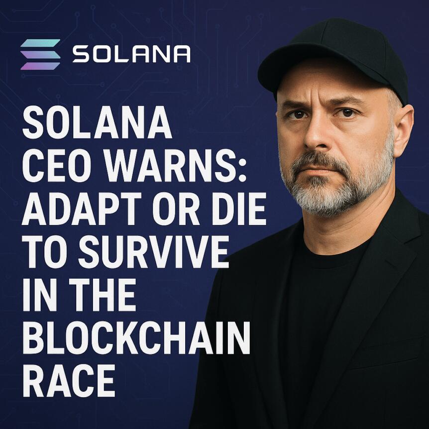 Solana CEO Warns: Adapt or Die to Survive in the Blockchain Race