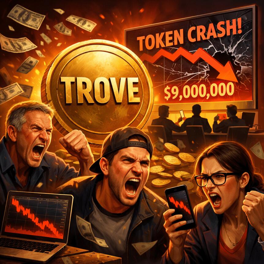 Trove Investors Furious After Team Keeps $9M as Token Tanks