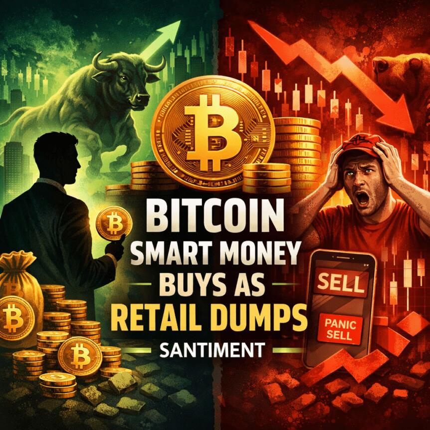 Bitcoin Smart Money Buys as Retail Dumps — Santiment