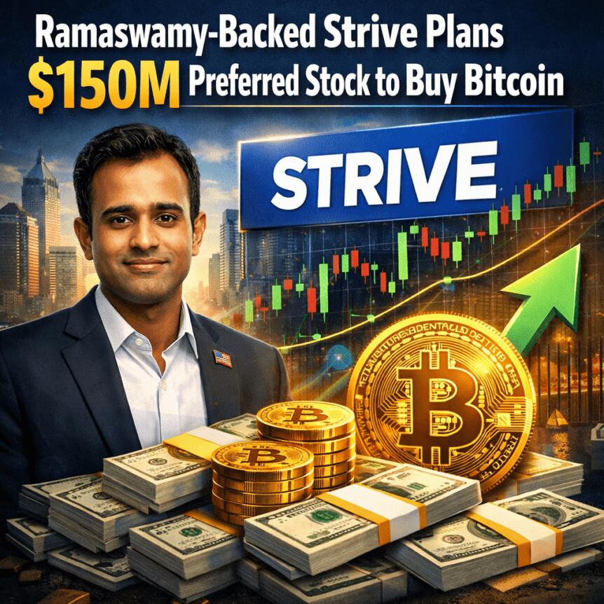 Ramaswamy-Backed Strive Plans $150m Preferred Stock To Buy Bitcoin