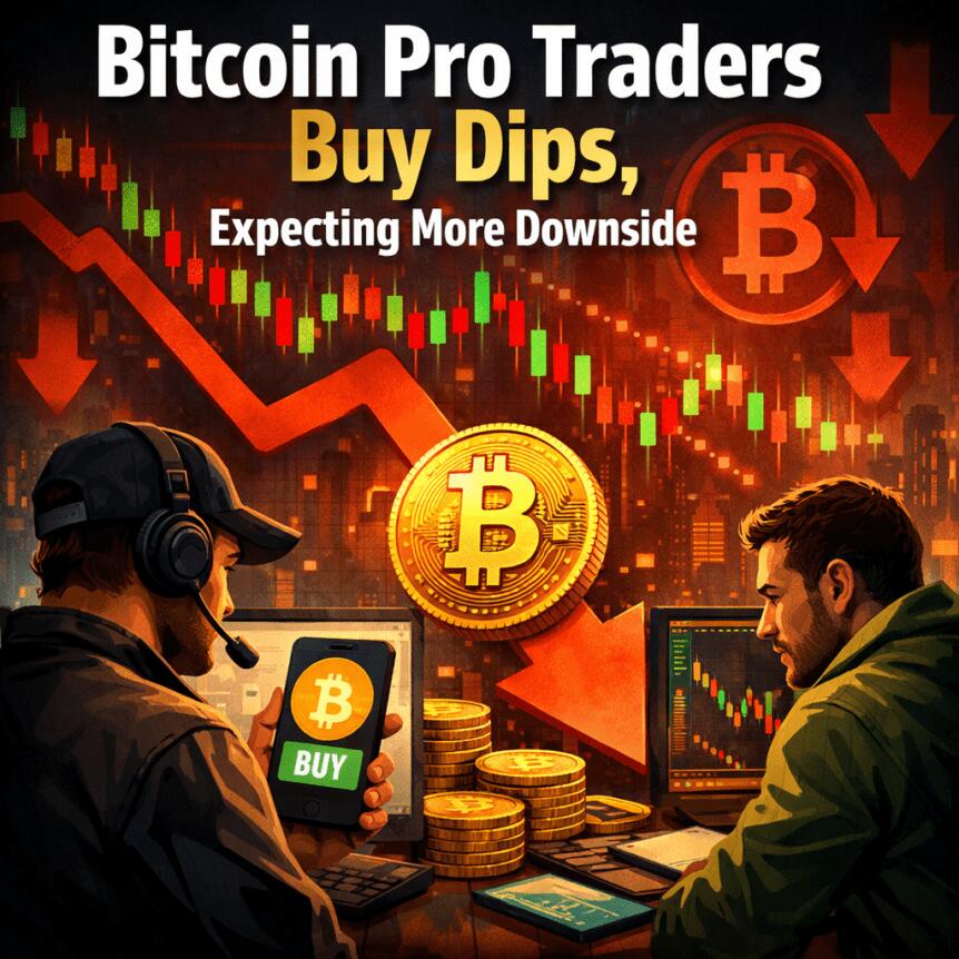 Bitcoin Pro Traders Buy Dips, Expecting More Downside