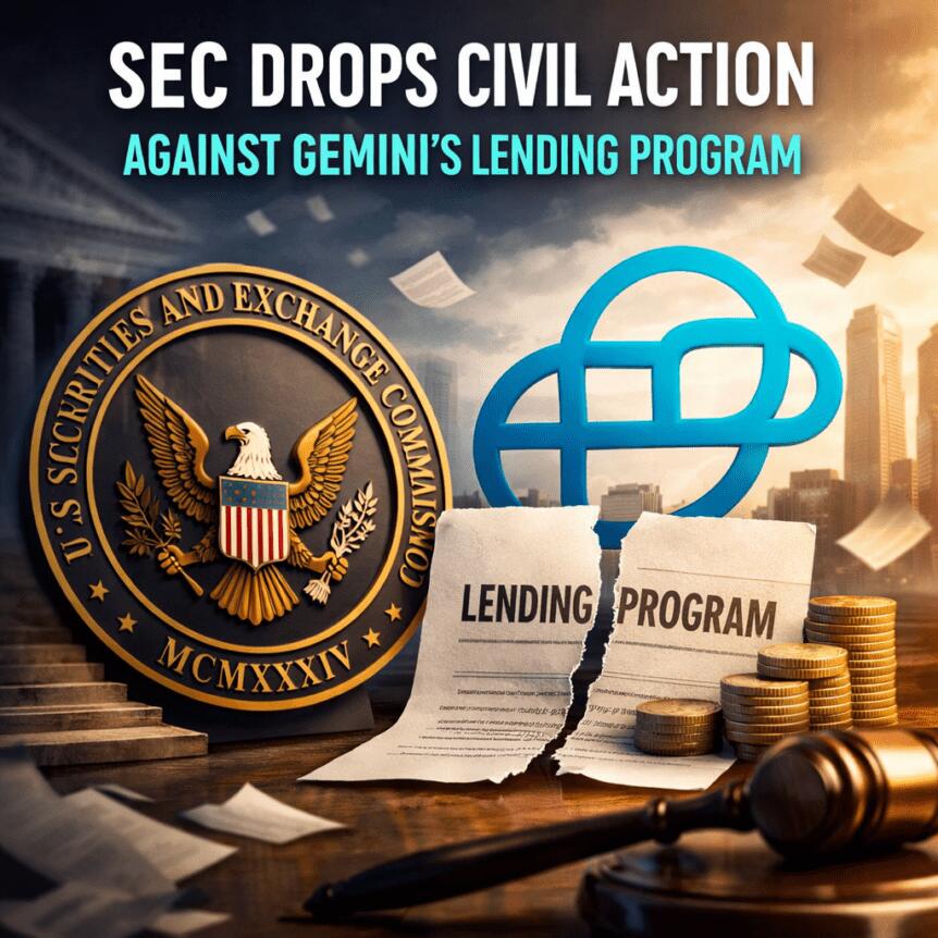 Sec Drops Civil Action Against Gemini's Lending Program