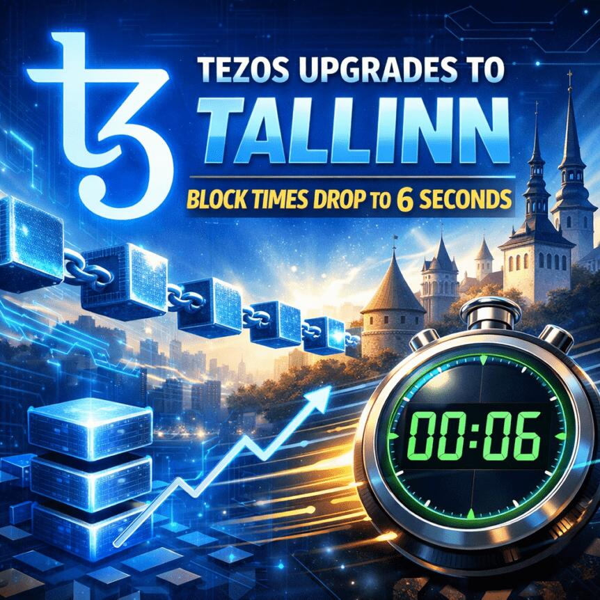 Tezos Upgrades To Tallinn; Block Times Drop To 6 Seconds