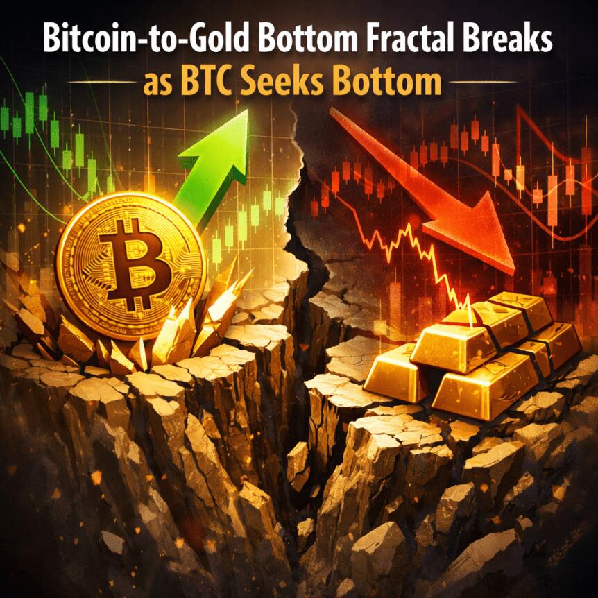 Bitcoin-To-Gold Bottom Fractal Breaks As Btc Seeks Bottom