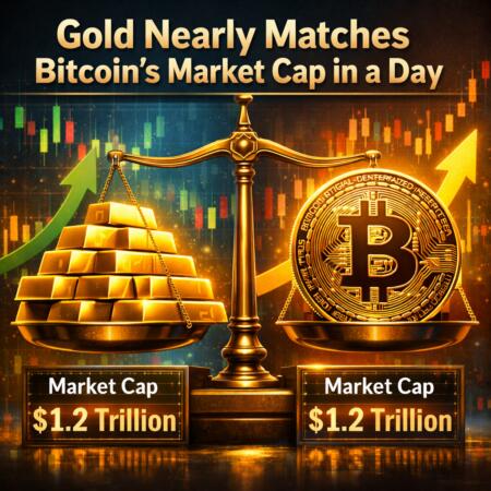 Gold Nearly Matches Bitcoin’s Market Cap in a Day Gold Nearly Matches Bitcoin's Market Cap In A Day